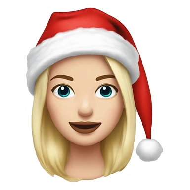 Margot Robbie with santa hat sticker