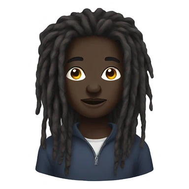 Dark skin dreadhead sticker