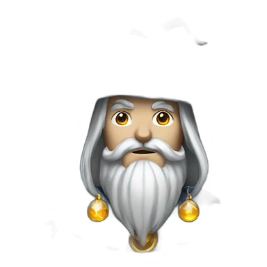 Silver wizard guy sticker