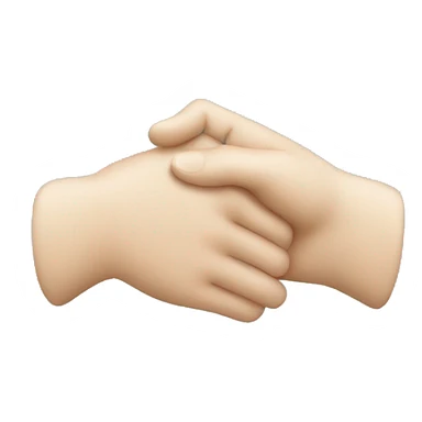 The hand that AI and humans are folding each other sticker