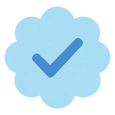 verified icon, clean, recognizable, suitable for social media sticker