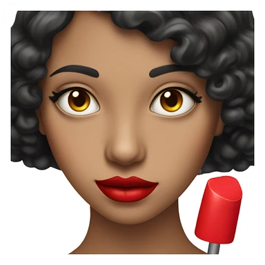 a black cat with red lipstick  sticker