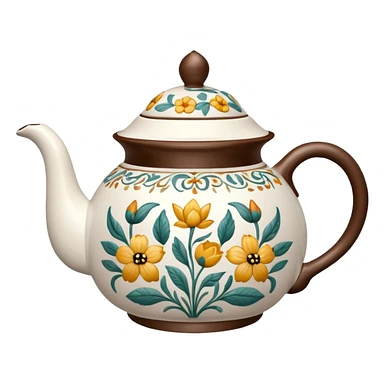 teapot with design on it sticker