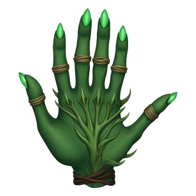 green magical thief hand from Skyrim sticker