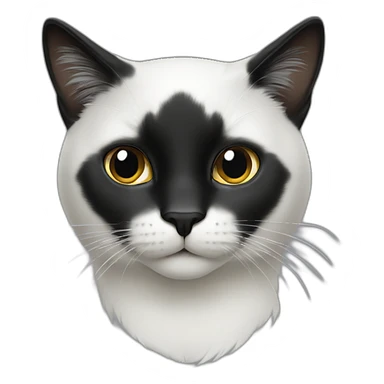 Gato blanco y negro sticker