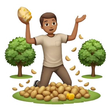 throws sack of potatos sticker