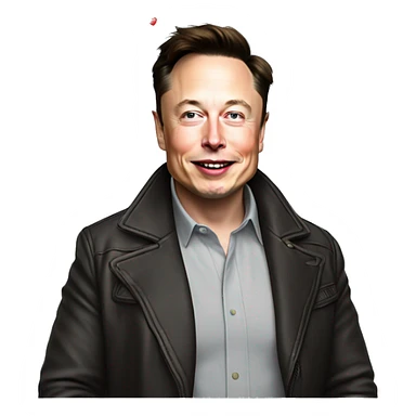 elon musk avec des cœurs autour de lui sticker