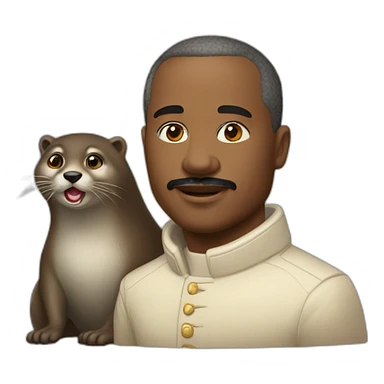 martin luter king sur une loutre sticker