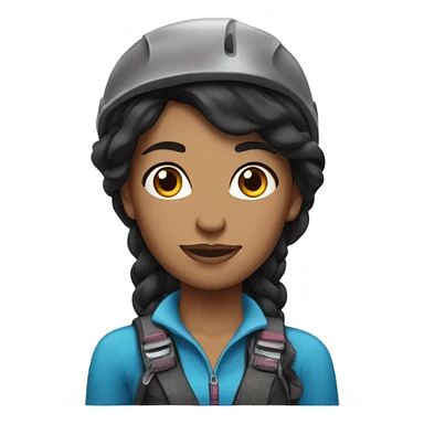 Beautiful tattooed dark haired woman rock climber sticker