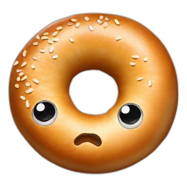 Bagel with eyes sticker