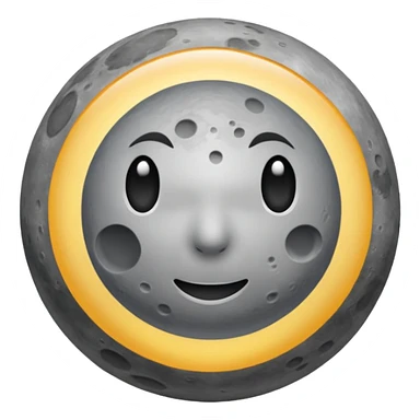 moon without eyes and mouth sticker