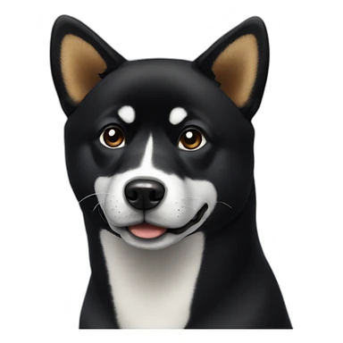 black shiba inu face sticker