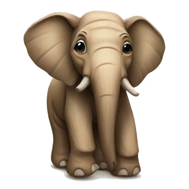 Elephant made of wood sticker