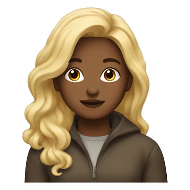 autumn girl with blonde hair sticker