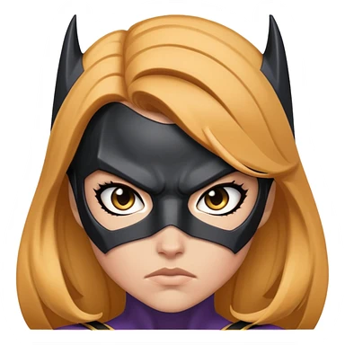 Batgirl superhero face sticker