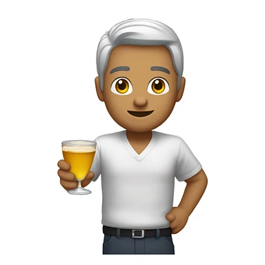 Mesero con bandeja y copas sticker