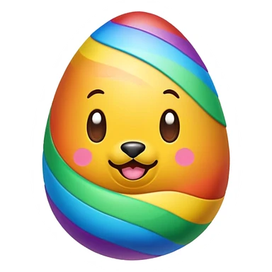 easter rainbow bouncy  poopmoji  sticker