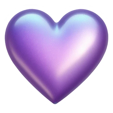 Iridescent lilac heart sticker