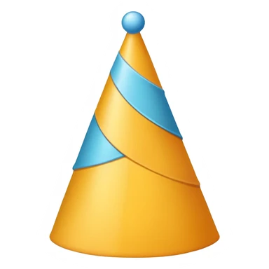 solid color birthday hat sticker