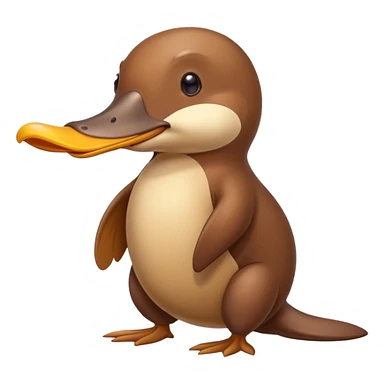 cute platypus with duck bill and beaver tail sticker