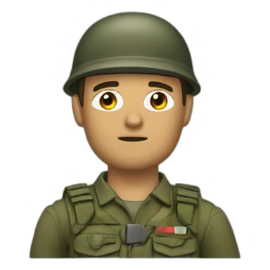 Soldado saludando sticker