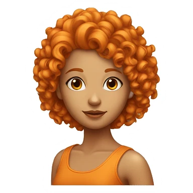 A beautiful tall curly orange head girl sticker