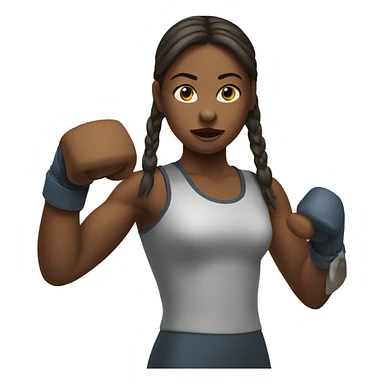 Girl punching dummy sticker