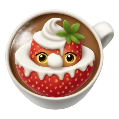 Strawberry coffee sticker