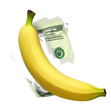 Money eating banana sticker