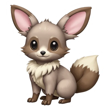Civet-Minccino-Cacomistl-Eevee-Trico-Stitch-hybrid-fusion (full body) sticker