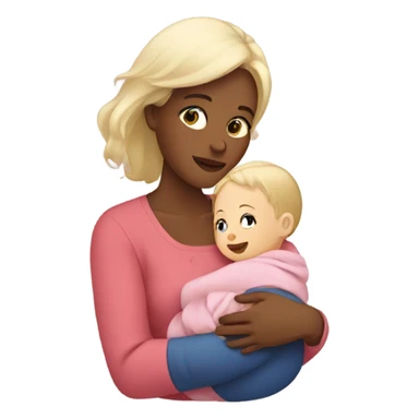 Mom and baby sticker