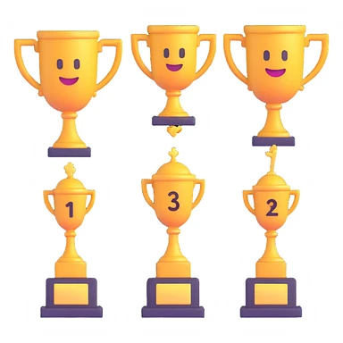 3 winners in 1st, 2nd & 3rd place emoji show  sticker