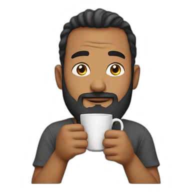 Mohamed six with a cup of tea sticker