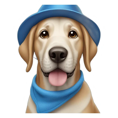 Dog with blue hat sticker