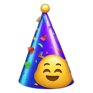 party hat confetti sticker