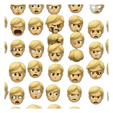 Blonde Boy angry at movie screen  sticker