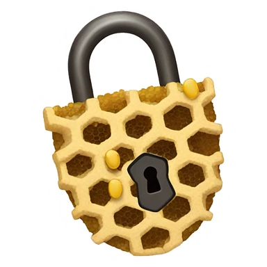 Lock made of bees sticker