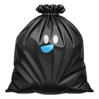 Black trash bag sticker