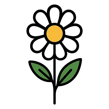 daisy flower plant sticker