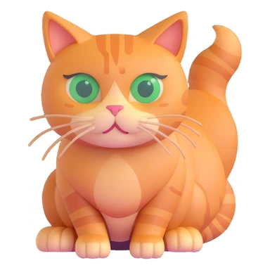 adorable ginger cat with green eyes sticker