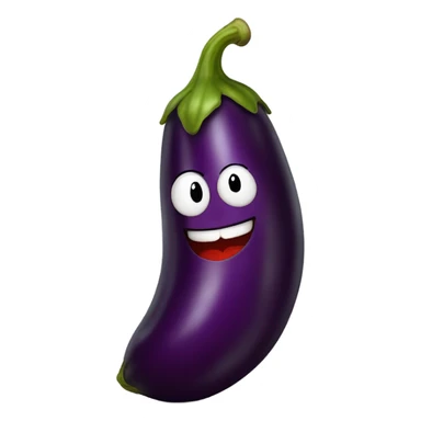 Eggplant with lips sticker