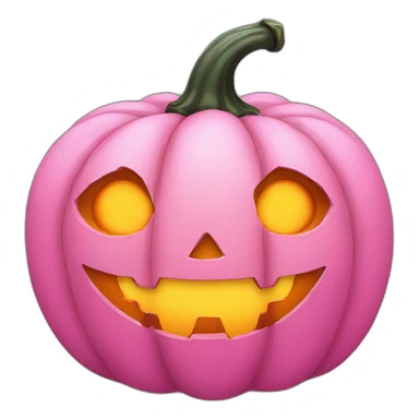 Pink Halloween pumpkin sticker