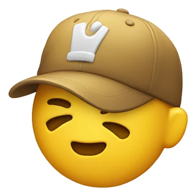 Regular yellow emoji with a cap 🧢  sticker