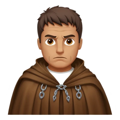 muscly ancient greek man wearing ragged  brown cloak sticker