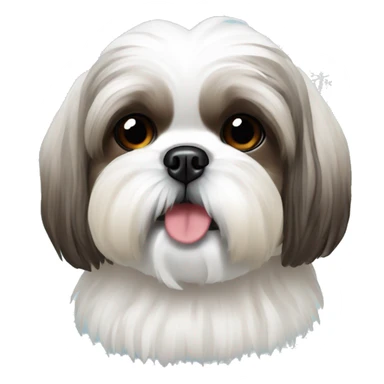 Christmas shih tzu sticker