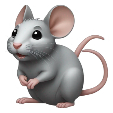 un rat avec des cheveu sticker