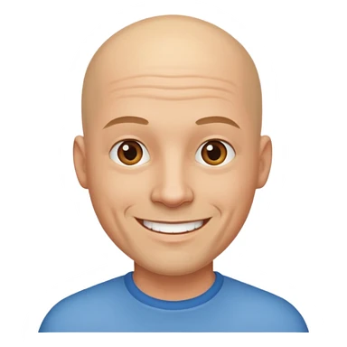 Bald Man  smiling  sticker
