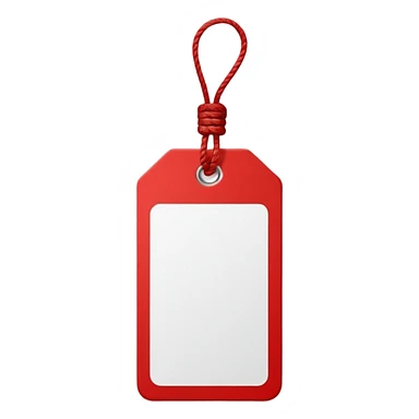 red white Price tag sticker