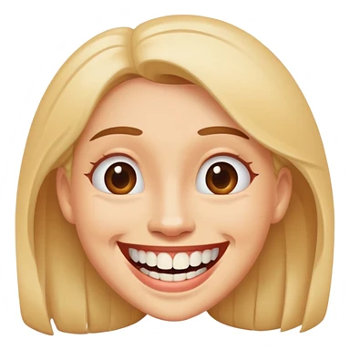 Female missing teeth sticker