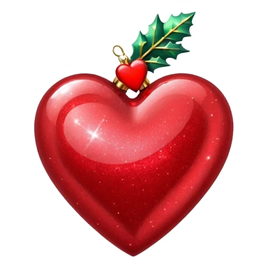 Christmas heart sticker